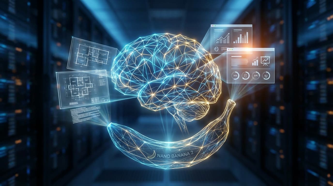 A digital visualization of a neural network generating high-quality architectural diagrams and profe