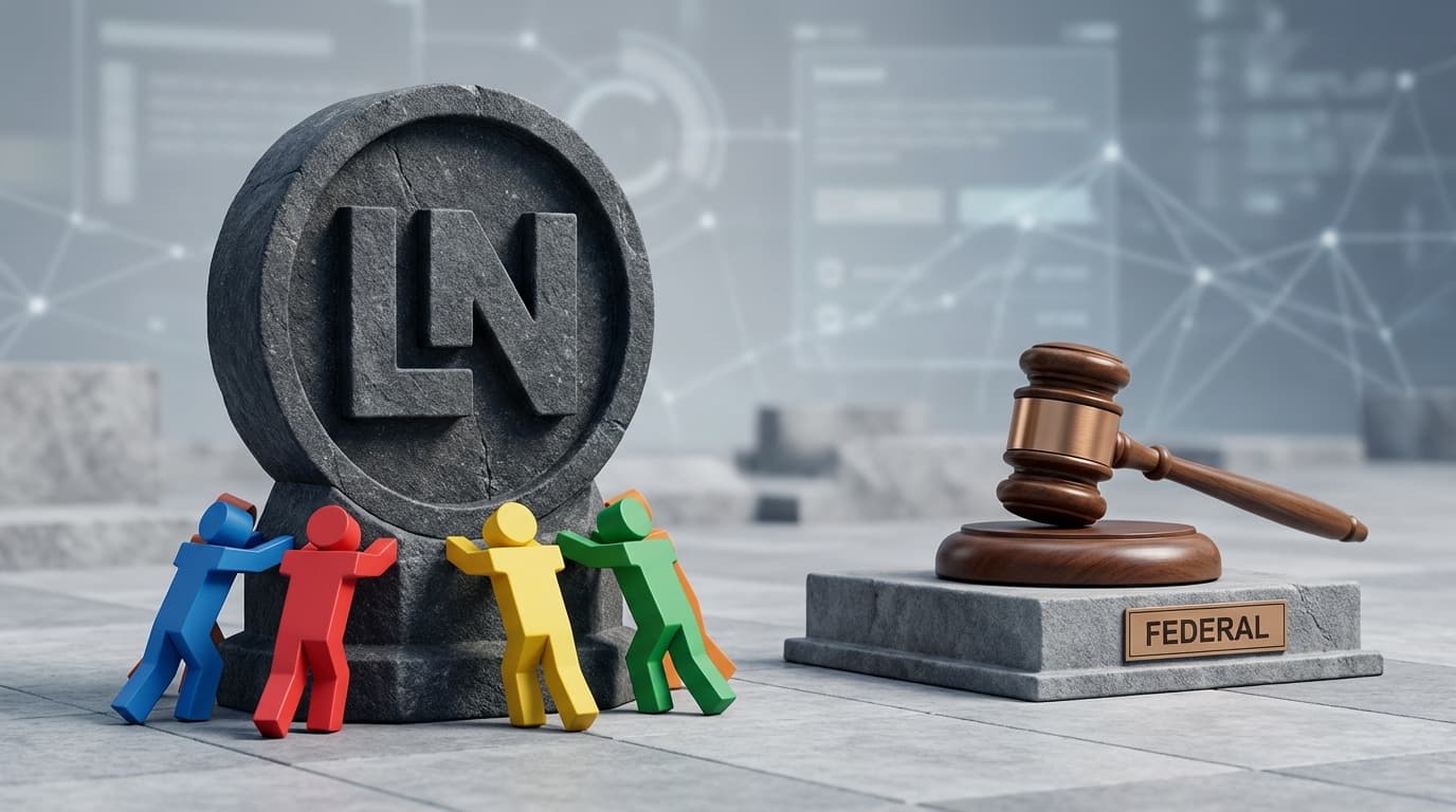 A powerful conceptual illustration showing a large, monolithic stone structure with the Live Nation